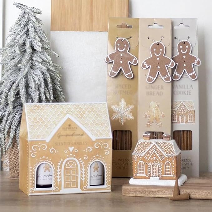 Gingerbread house incense burner Christmas gift