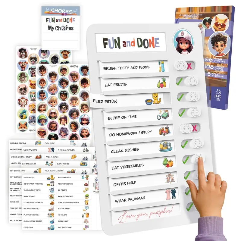 FUN and DONE Visual Routine and Chore Board