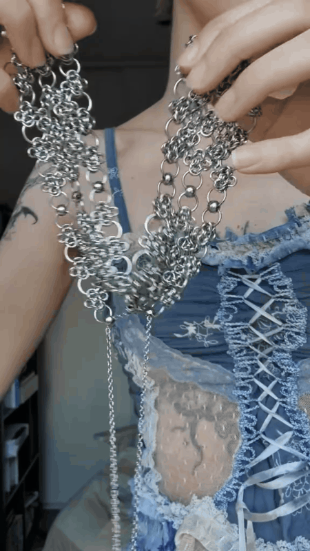 Handmade Corset Chainmail Necklace