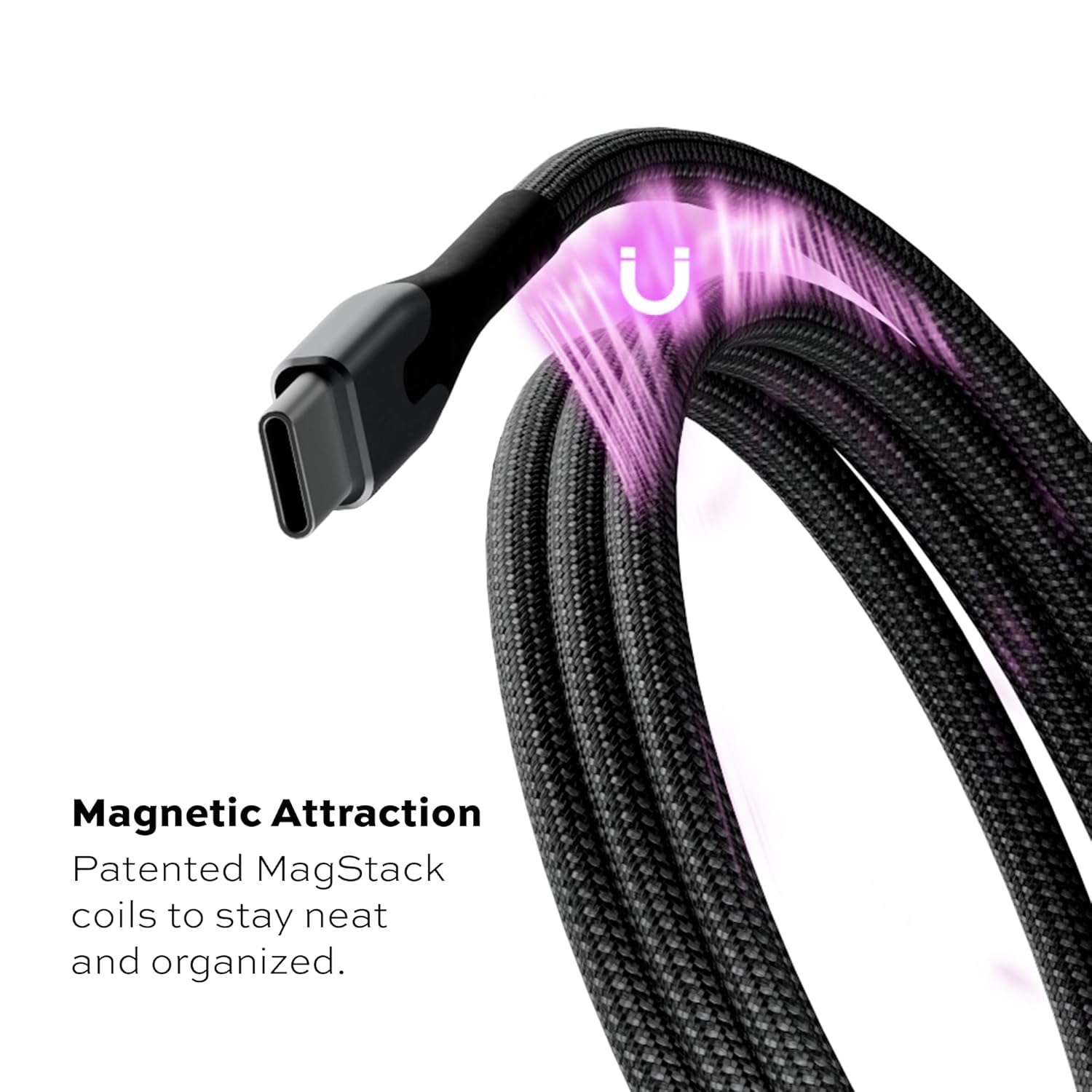 Clutter-Free Magnetic Charging Cable, Anti-Tangle Phone Charger Cord