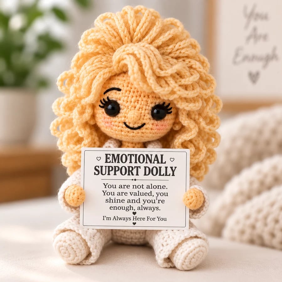 Close up crochet doll detail