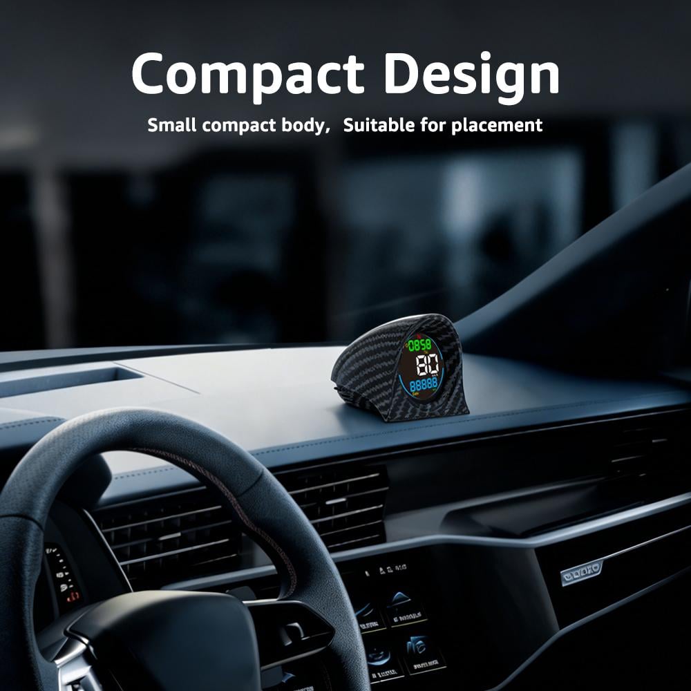 KUOWEIHUD 2026 F2 Car Heads-Up Display - Digital Dual-GPS Speedometer with GPS Tracking, High Refresh, Metal Shading, USB Power Cable, Plug-and-Play, Automatic Brightness Adjustment, Large Font Display, Cool Car Stuff,summervibes outdoorfun