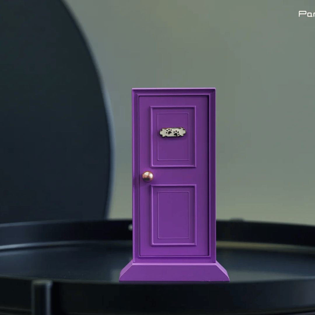 Mini door night light used on a desk or bedside surface