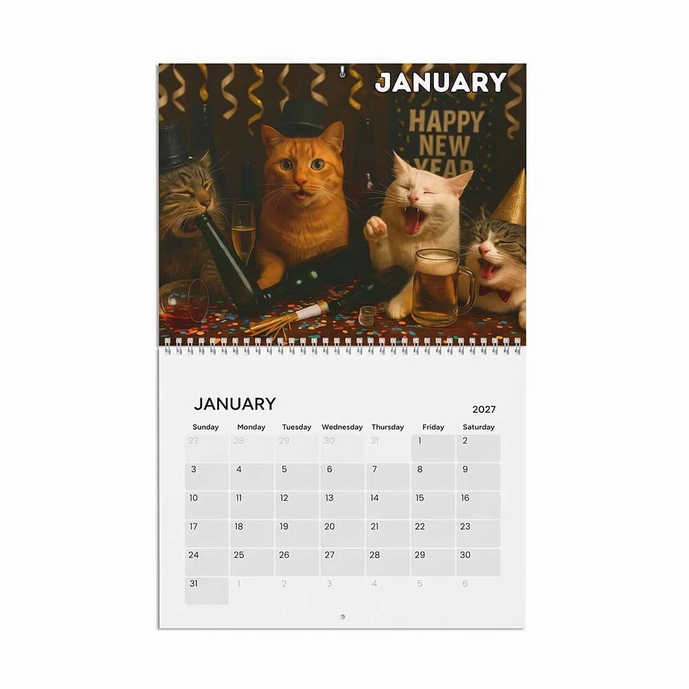 Drunk Cats Calendar Features