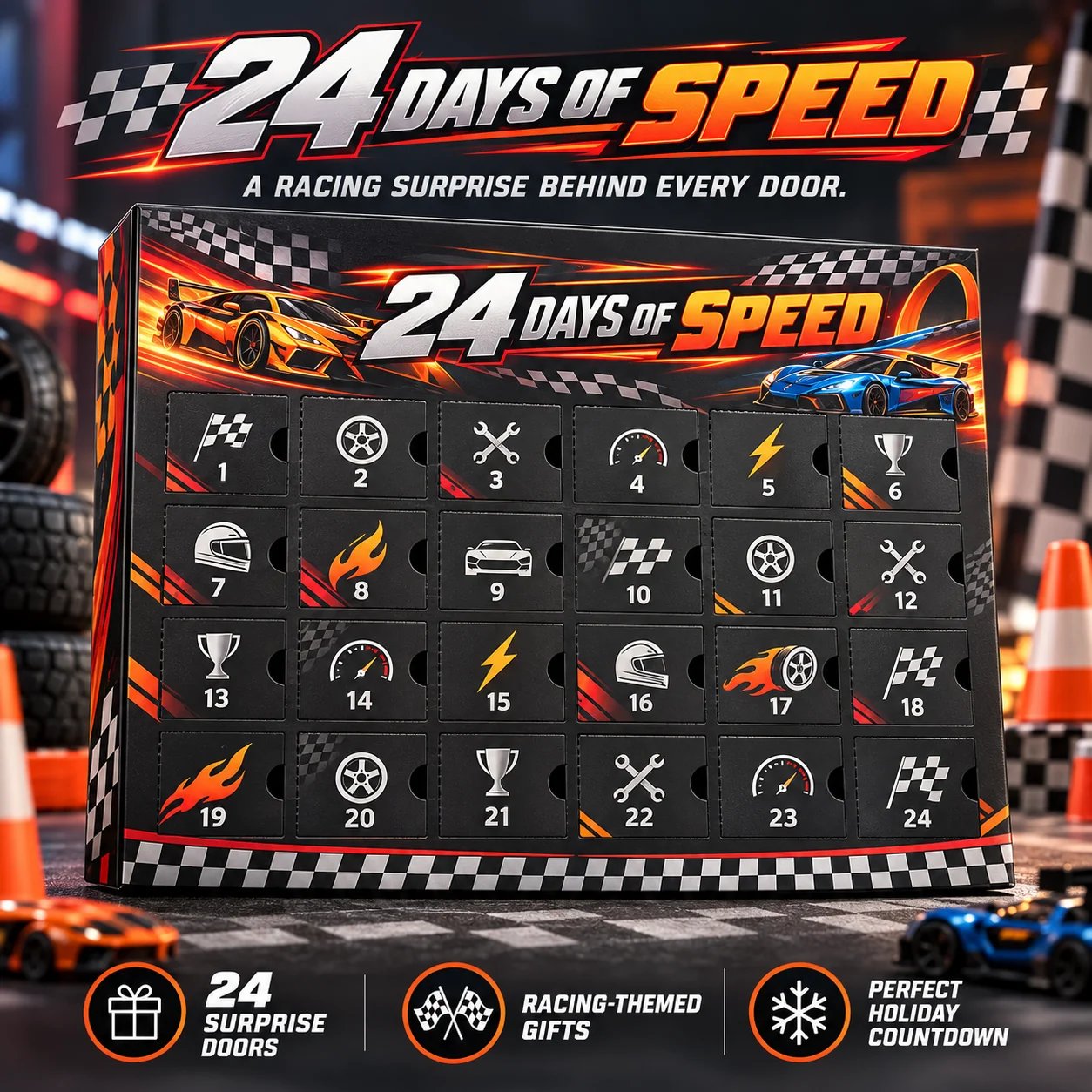 🏎️ RaceRush™ 24-Day Racing Advent Calendar