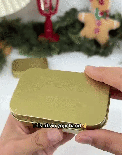 Pocket-size miniature Nativity scene opening from its storage box