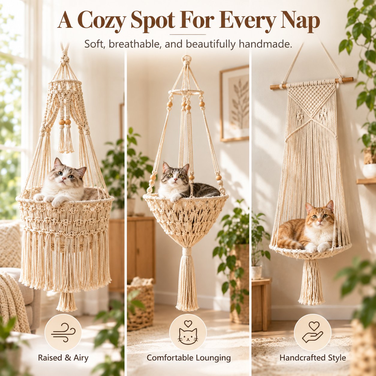 Space Saving Hanging Cat Hammock