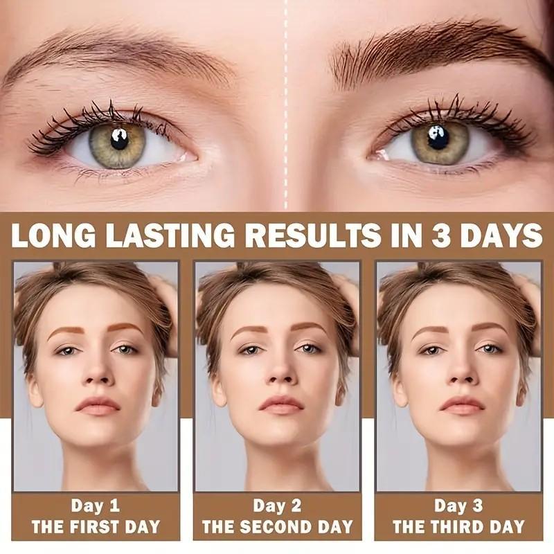 Gel para cejas fácil de despegar: resistente al agua y al sudor, tinte negro o marrón de larga duración, formador de película, cobertura media para todo tipo de piel.
