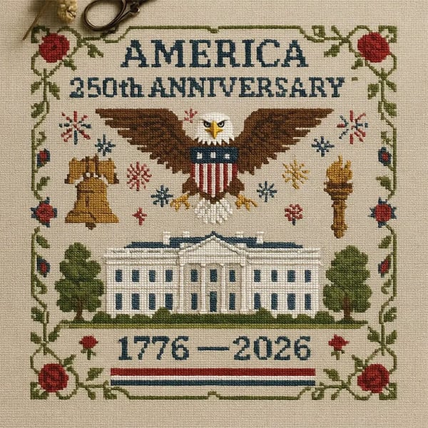 🔥LAST DAY 49% OFF - 🦅US 250th Anniversary Cross Stitch Kits ✨250th Anniversary of American Independence