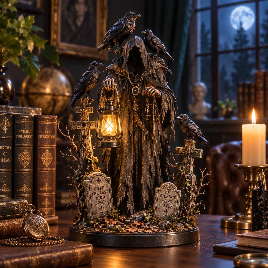 Keeper of the Last Light illuminated in the evening