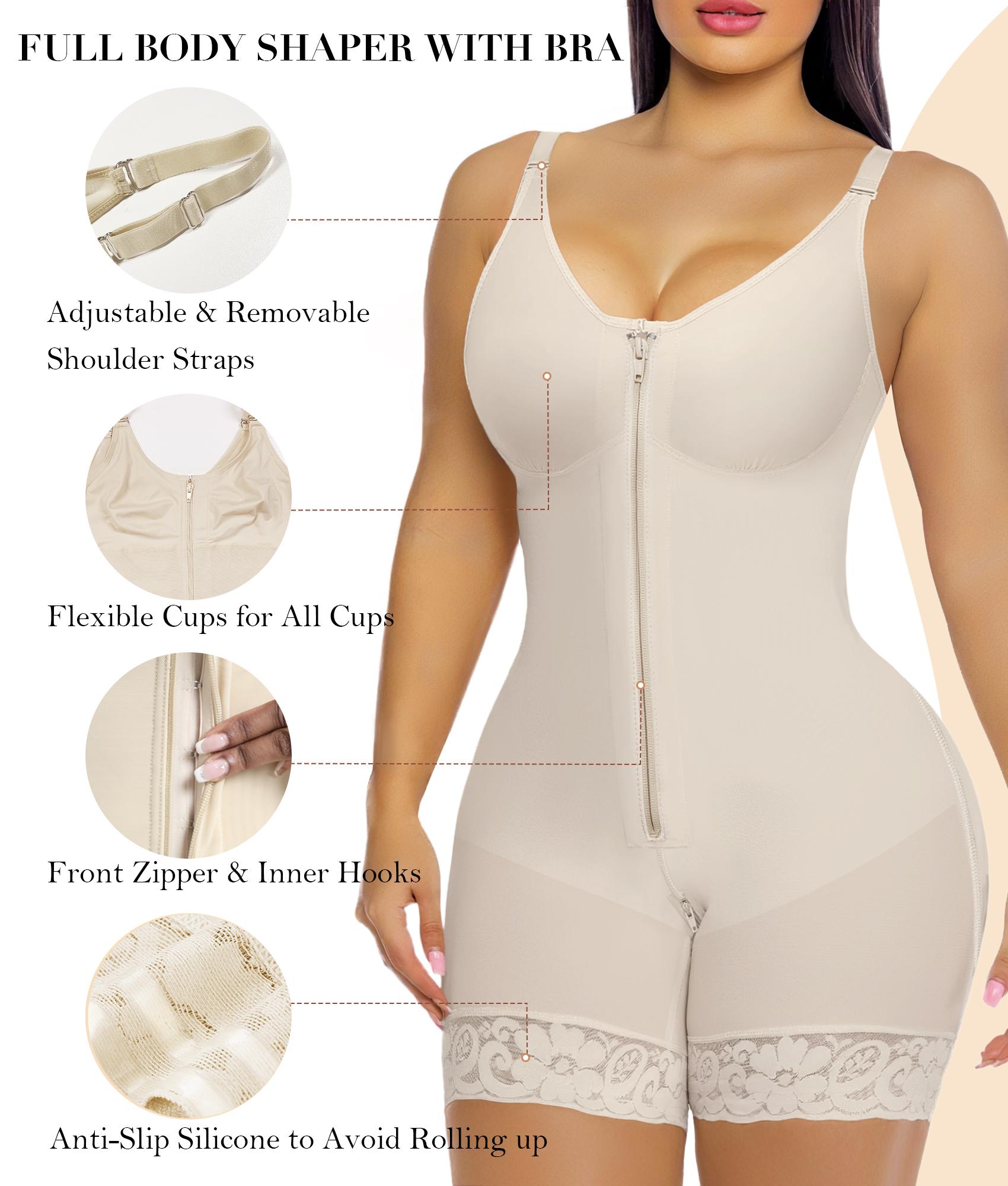 Women’s YIANNA Fajas Colombianas shapewear  Tummy Control Butt Lifter Shaper with Zipper Crotch detachable shoulder strap SpringStatements