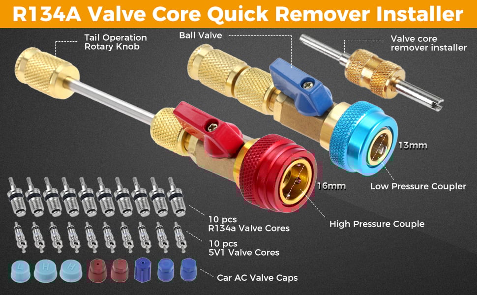 R134A Valve Core Quick Remover Installer