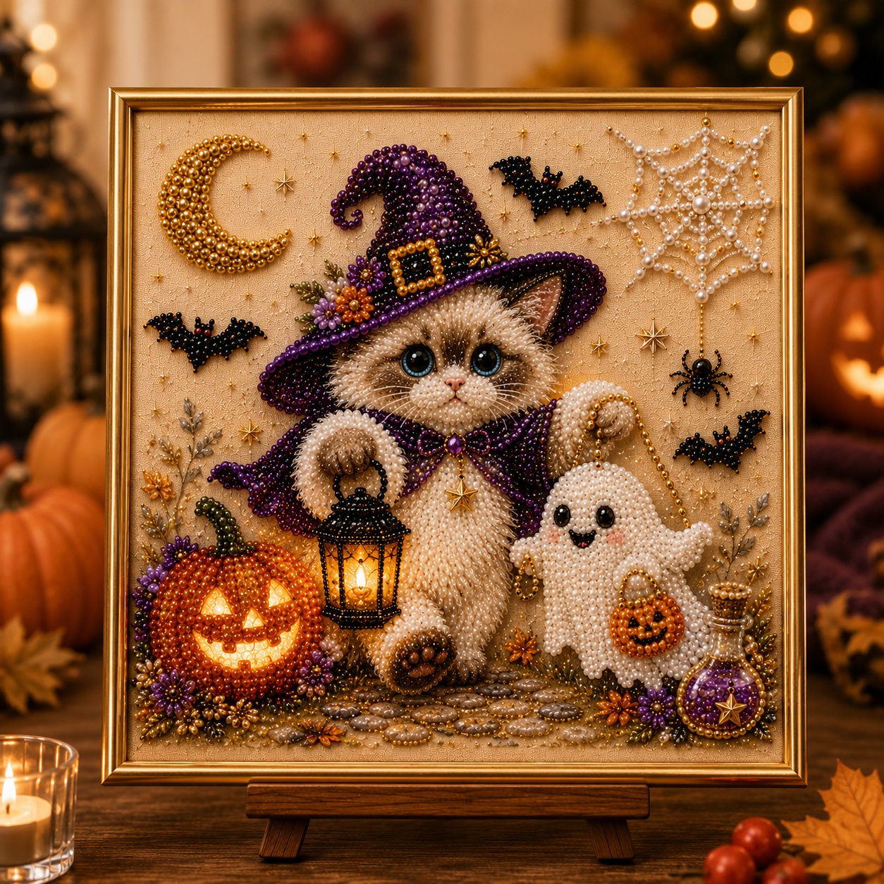 Relaxing Halloween pearl bead craft activity