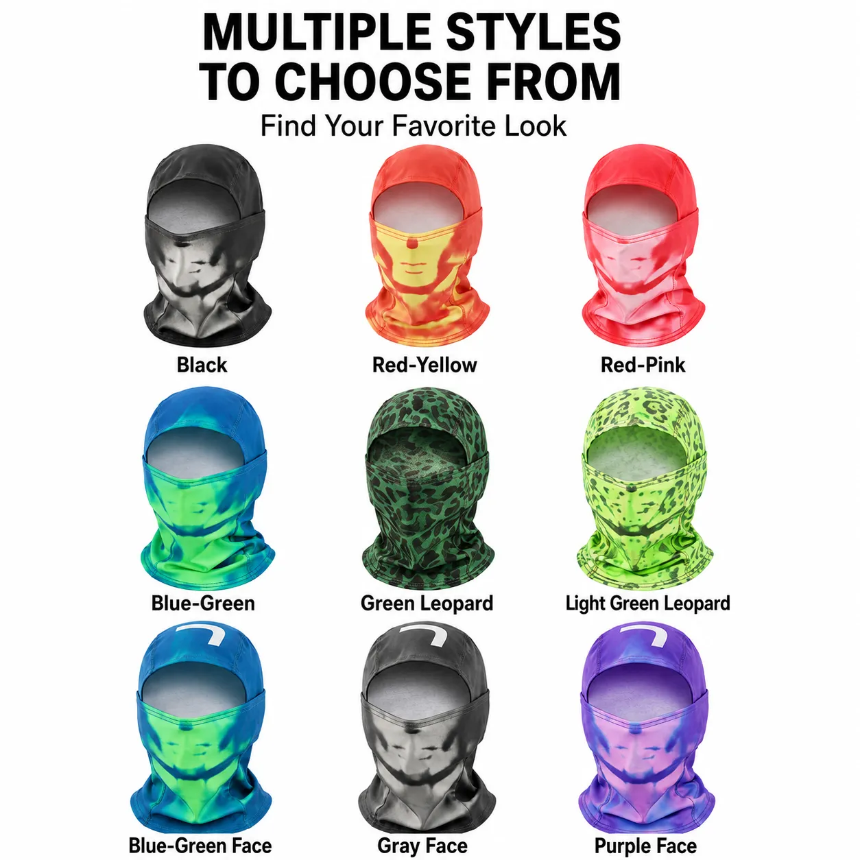 Stretchy flexible balaclava fabric
