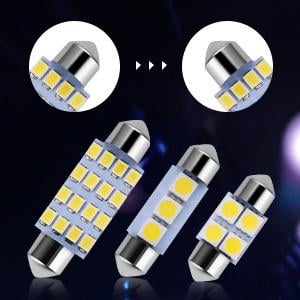 42 Pieces Interior Car Lights, Super Bright White Dome Map Tail Cab Lights Bulb Kit Set , DE3175 T10 31mm 41mm 194 LED Bulb for Your Trucks Width Lamp(White)