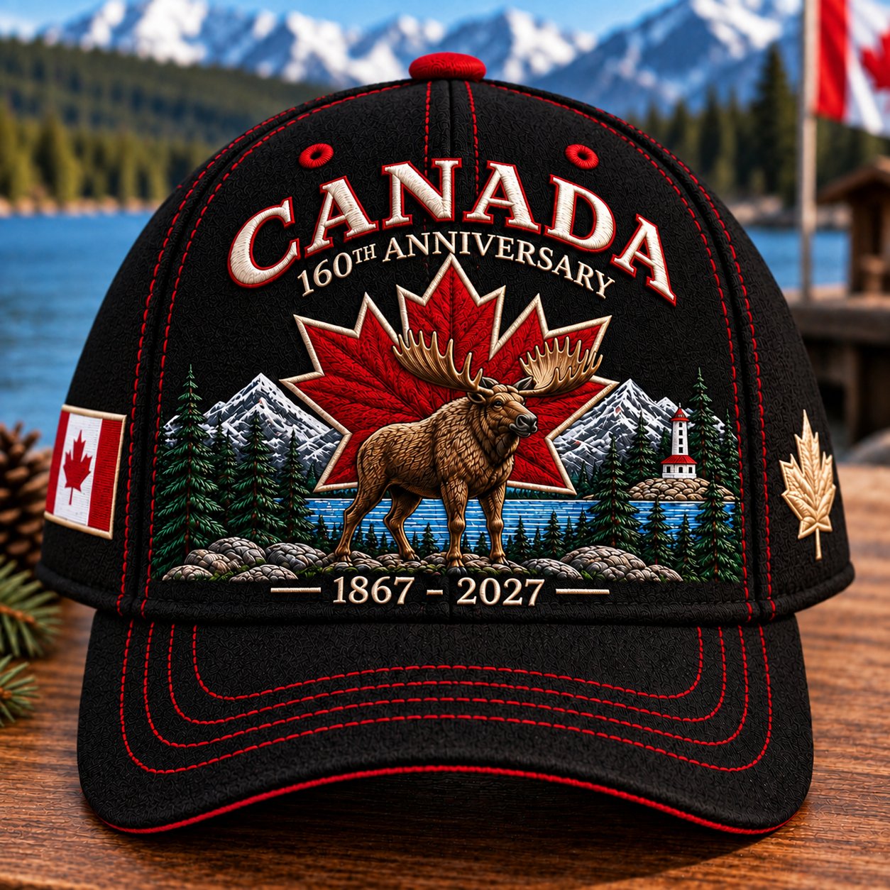 Canada 160th Anniversary Embroidered Cap – 3 Colors view 5