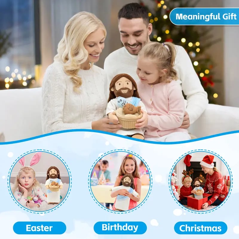 How to activate the interactive singing Jesus plush doll