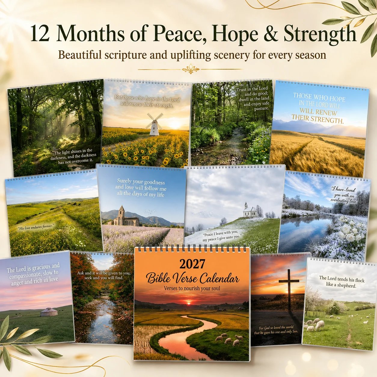 Scripture calendar monthly design preview