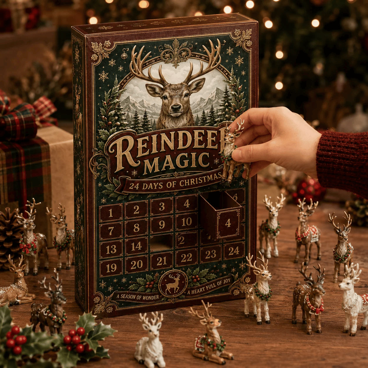 Reindeer Christmas shelf display