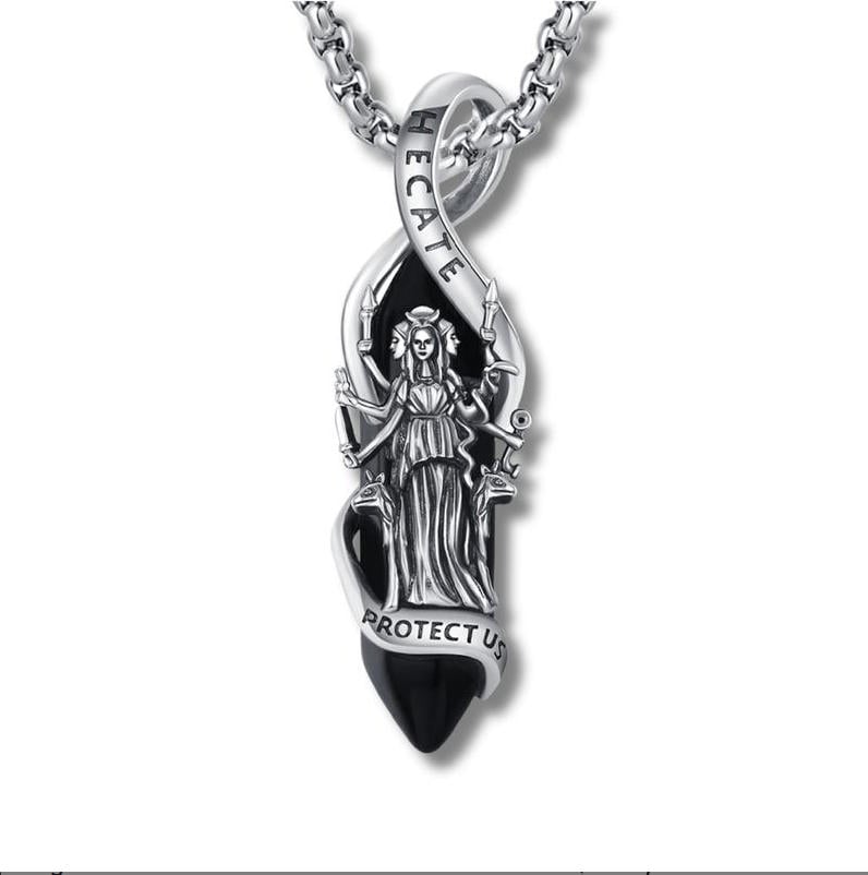 🎁BUY 2 GET 1 FREE🔮Handmade S925 Hecate Necklace：The Goddess of Magic Night and Witchcraft