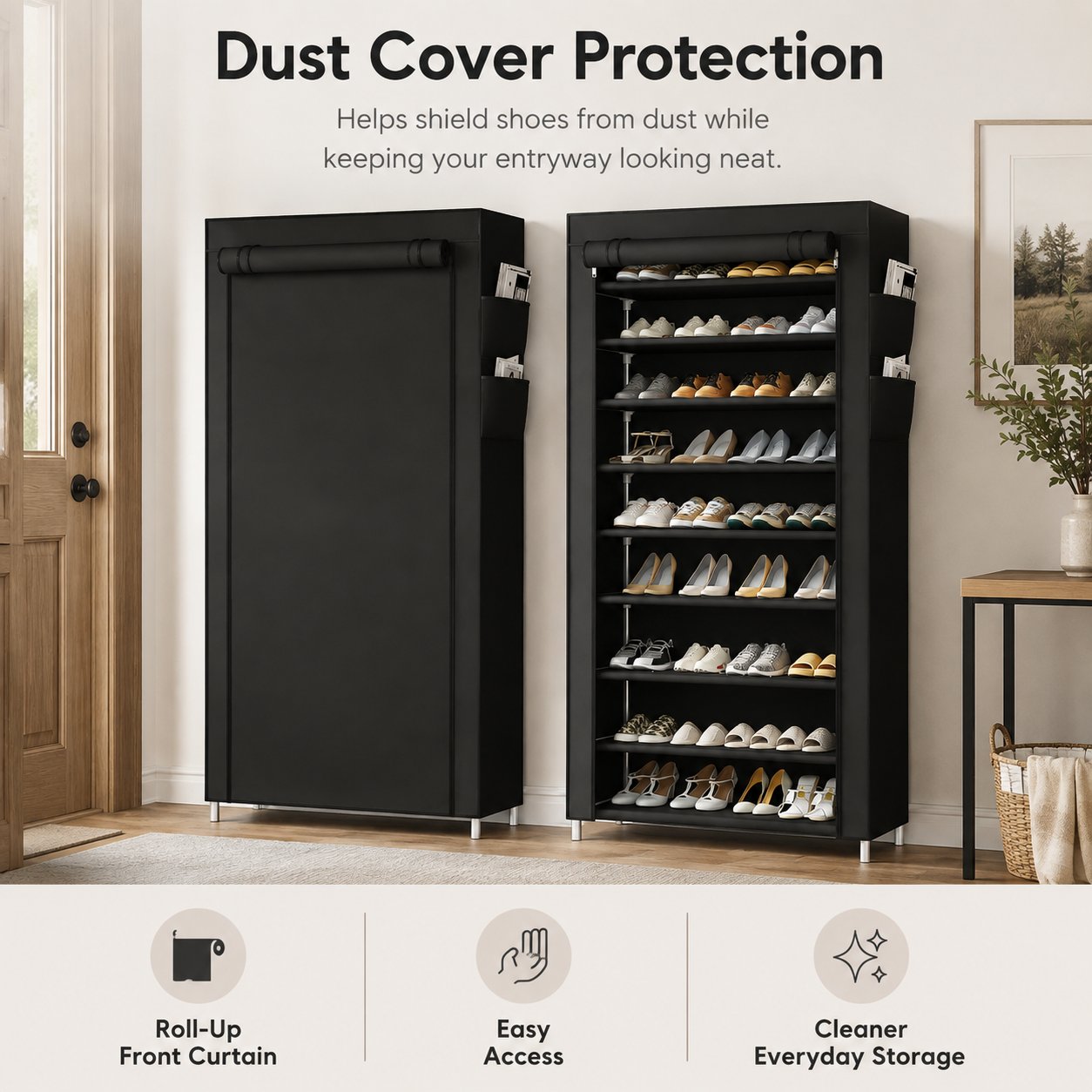 Organized footwear storage compartments