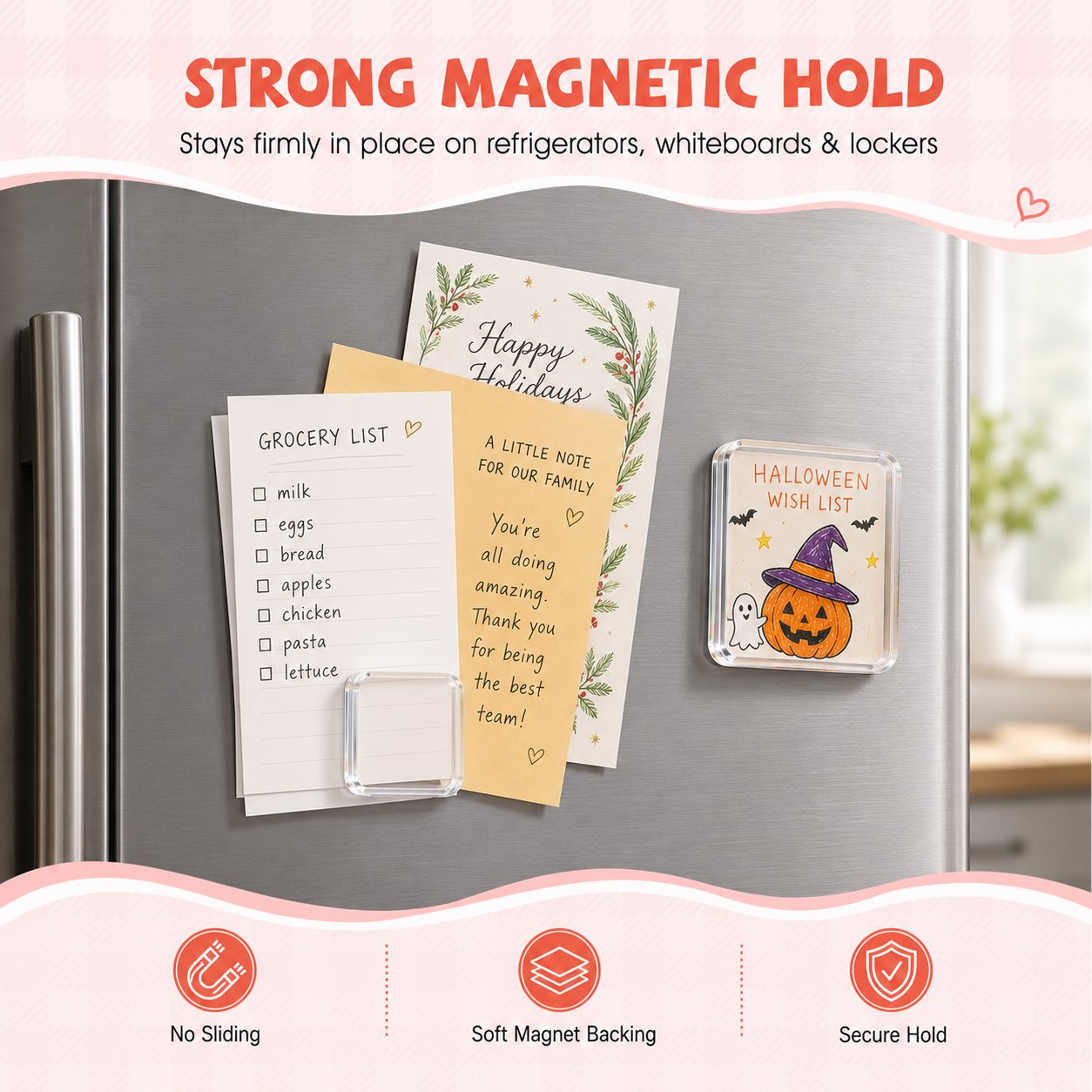 Soft magnetic backing for DIY fridge photo magnets