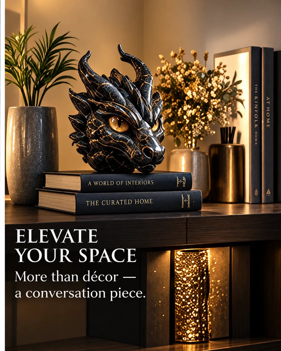 Owl dragon lion wolf decorative sculpture