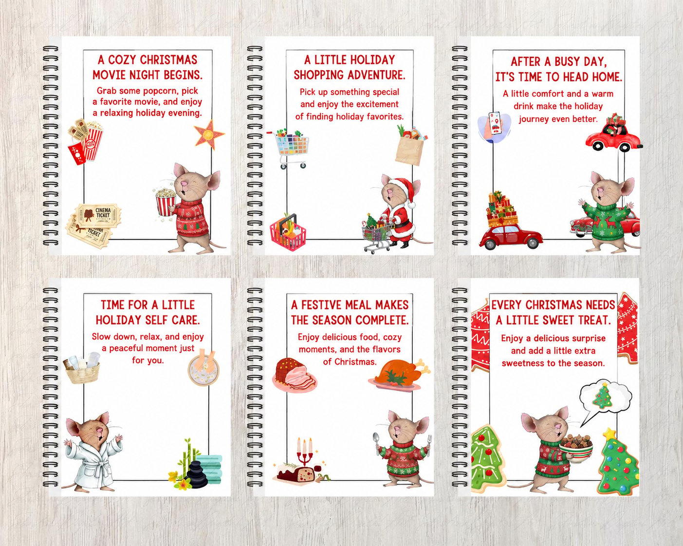 12 Christmas surprise book pages