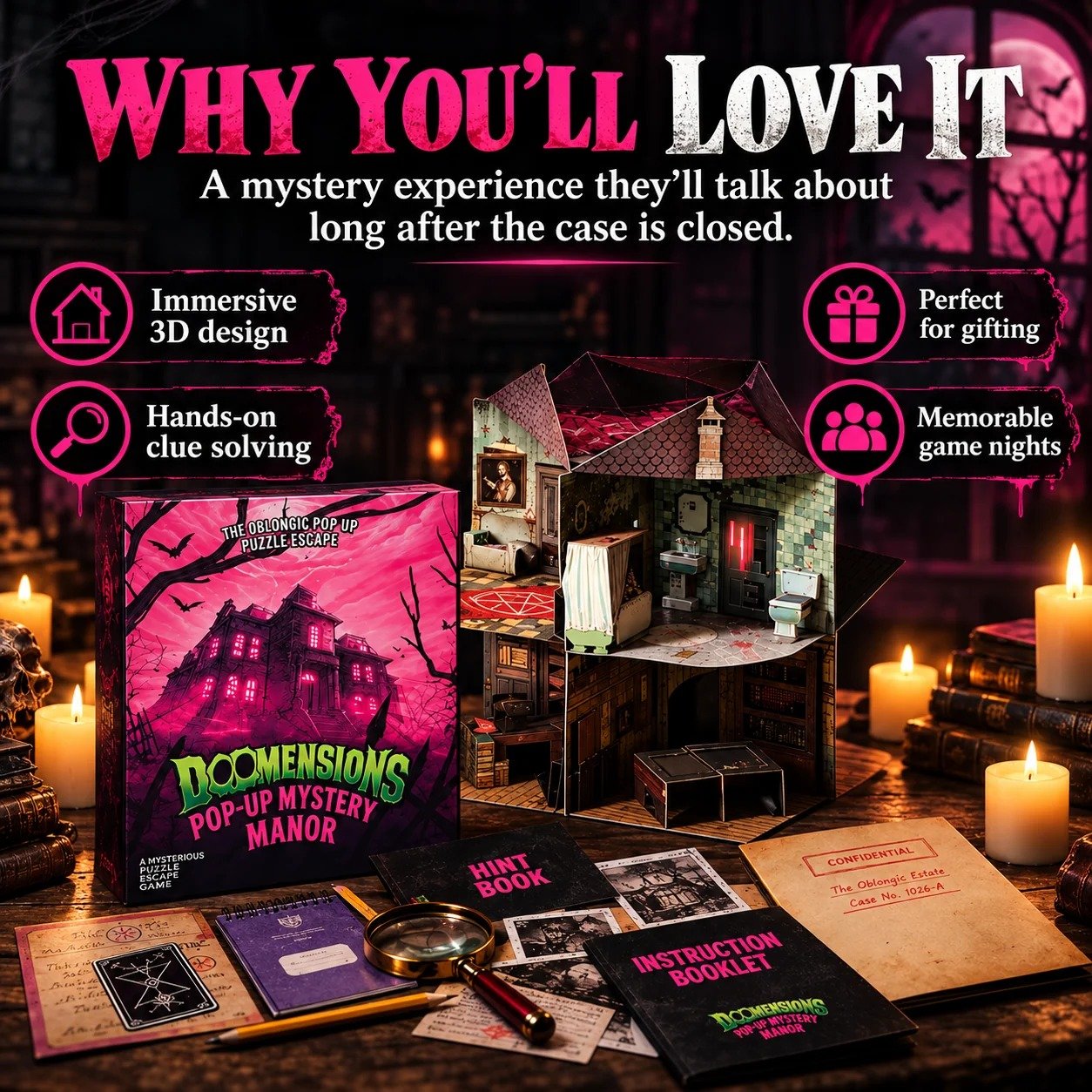 Dark Mansion mystery puzzle box