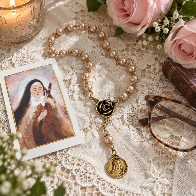 St Therese chaplet gift photo
