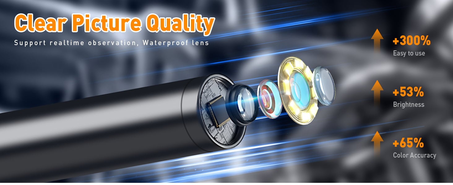 snake camera inspection camera with light bore scope pipe camera plumbing camera