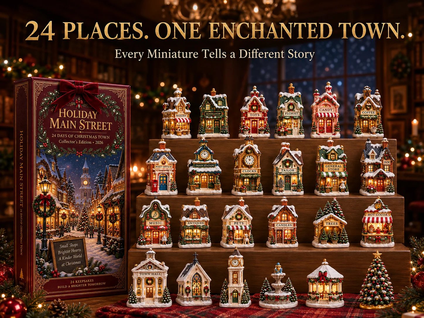 2026 Christmas village advent calendar gift box
