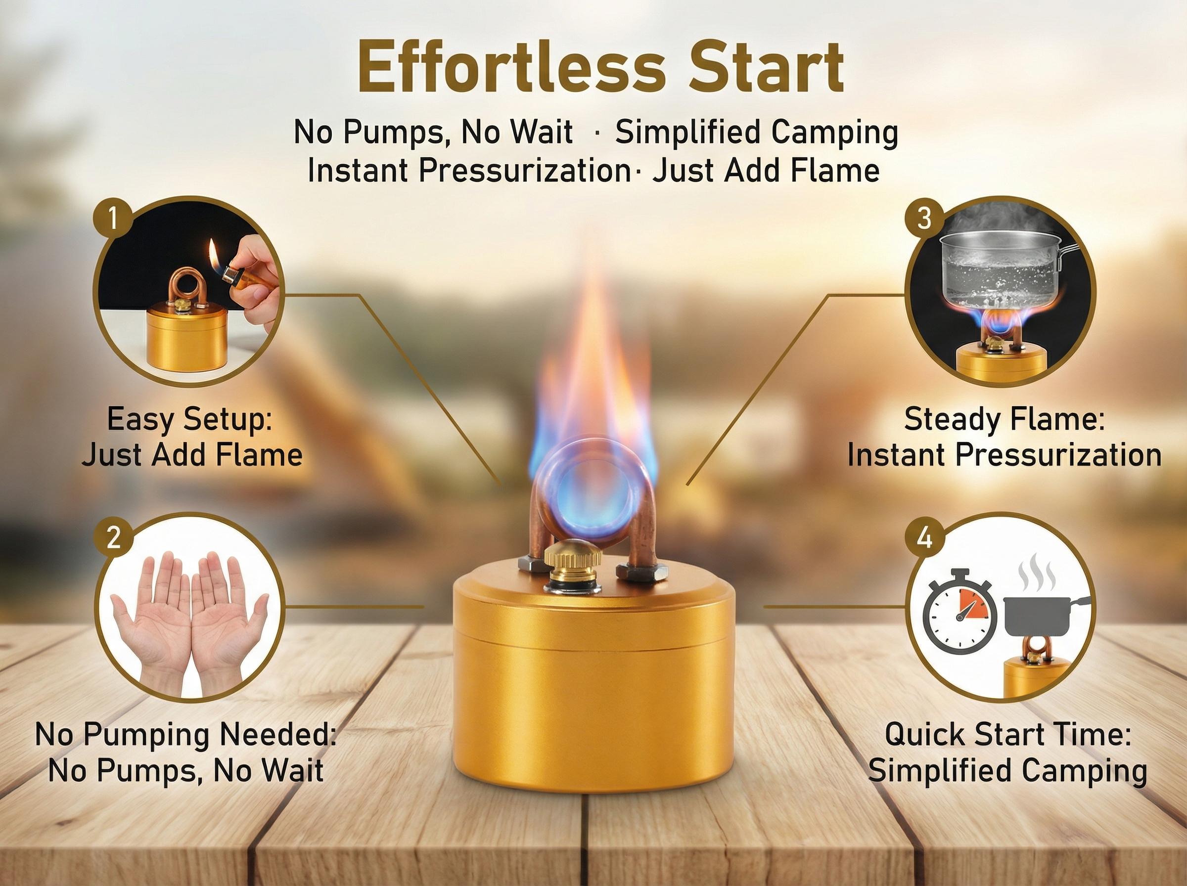Aluminum and copper alcohol camping stove