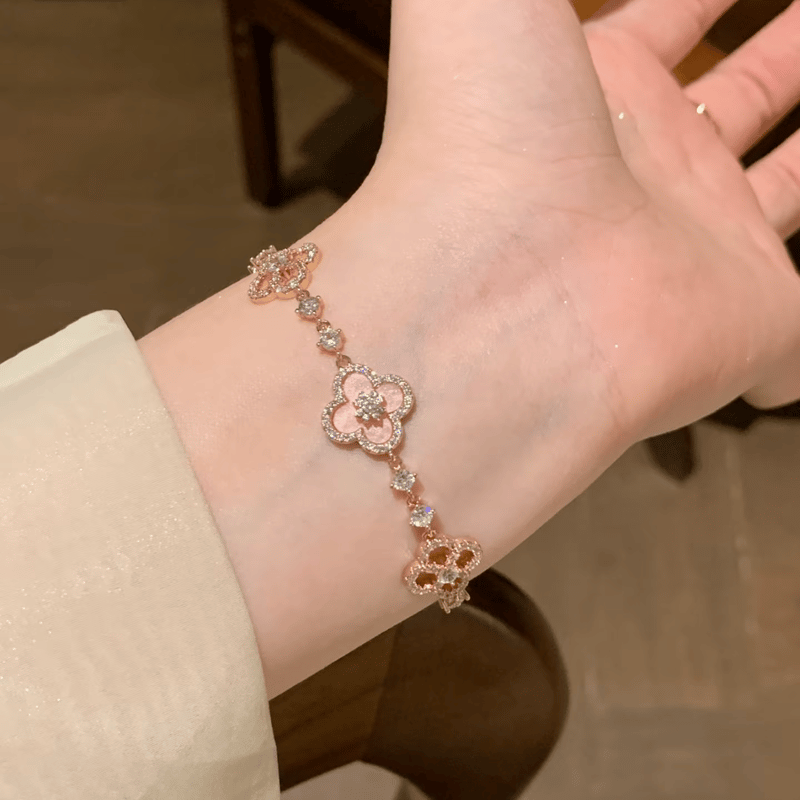 🍀Pink Clover Lucky Adjustable Bracelet🩷 🍀Pink Clover Lucky Adjustable Bracelet🩷
