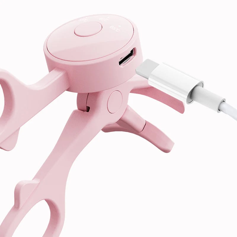USB rechargeable heated eyelash curler type c charging beauty tool