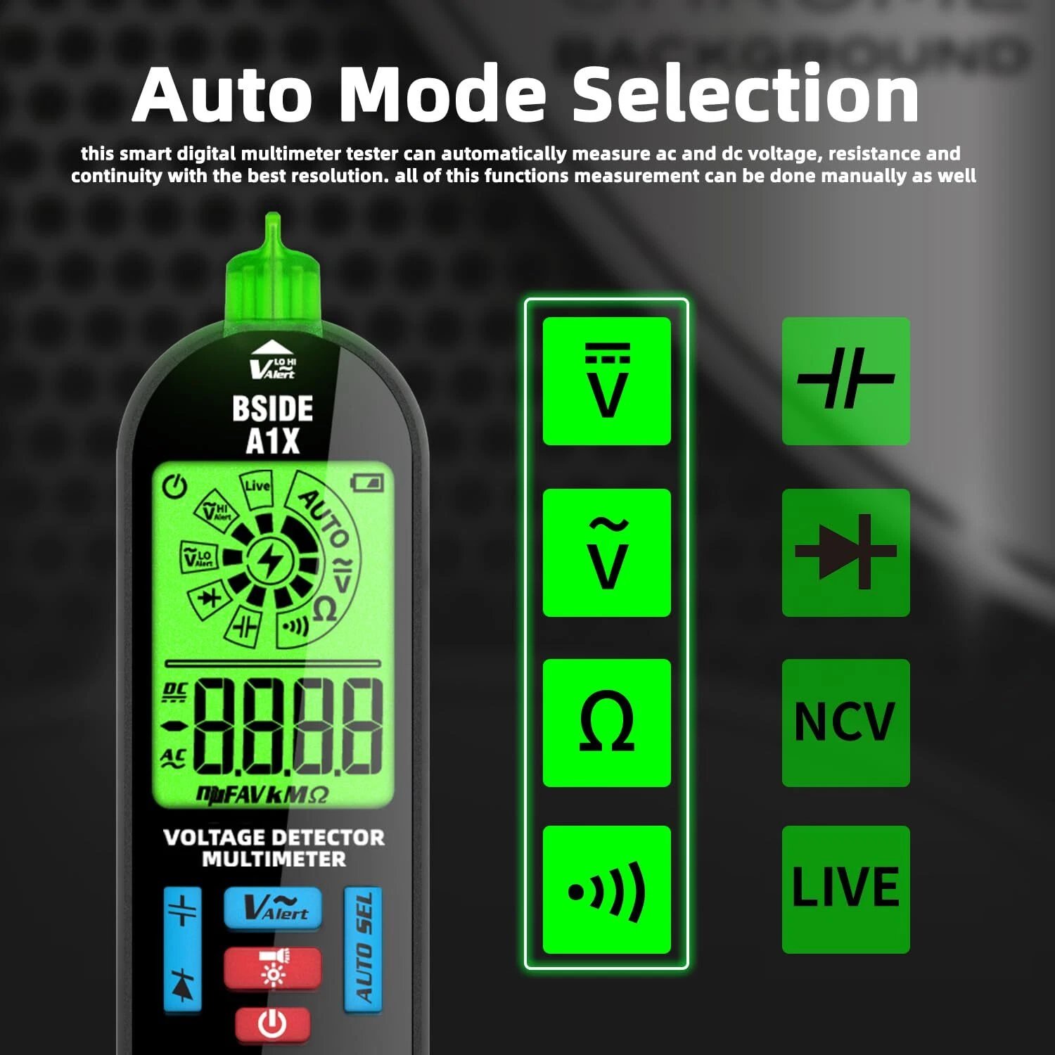 Automatic mode selection for common electrical tests