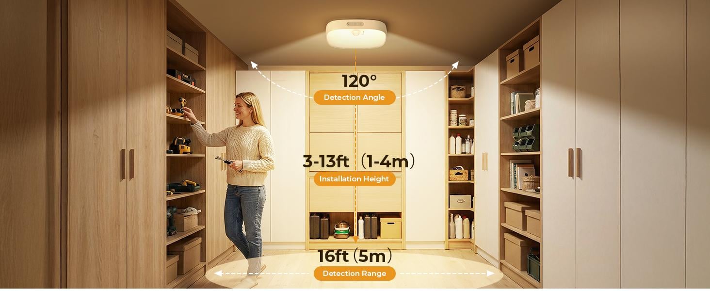 FULEN Shower Lights IP65 Waterproof, Motion Sensor Ceiling Light, Rechargeable Closet Light with 10000mAh Battery, LED Shower Lamp for Bathroom, Cordless Ceiling Lamp with RGB Colors, Remote Control FULEN Shower Lights IP65 Waterproof, Motion Sensor Ceiling Light, Rechargeable Closet Light with 10000mAh Battery, LED Shower Lamp for Bathroom, Cordless Ceiling Lamp with RGB Colors, Remote Control