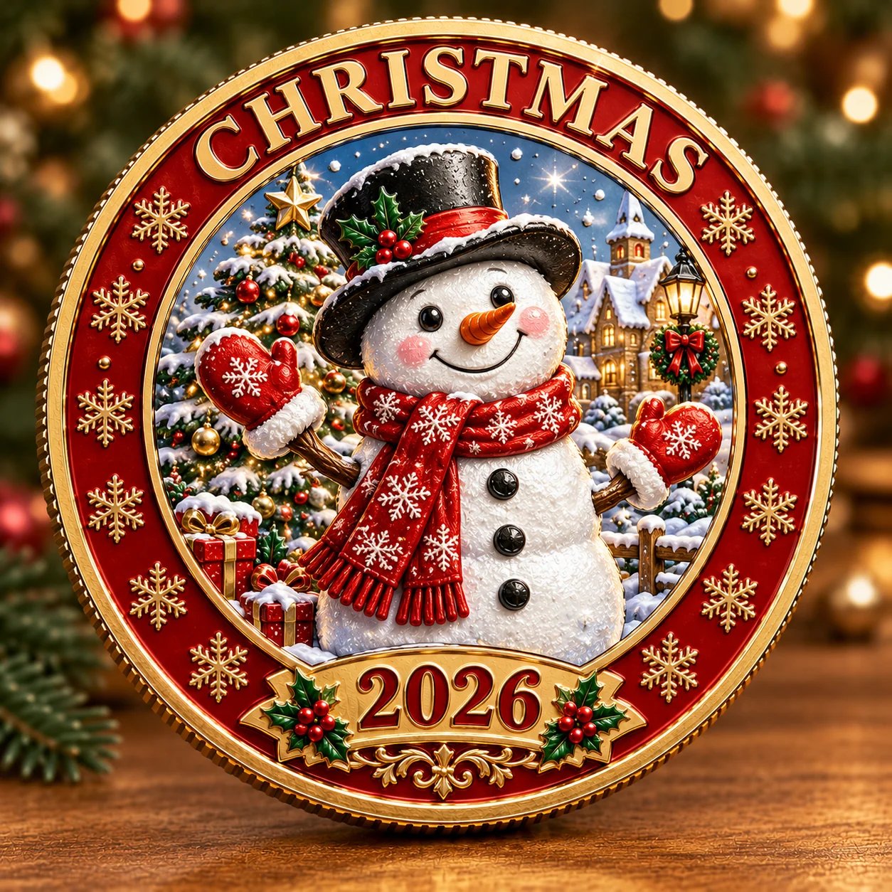 Premium 2026 Christmas commemorative gift