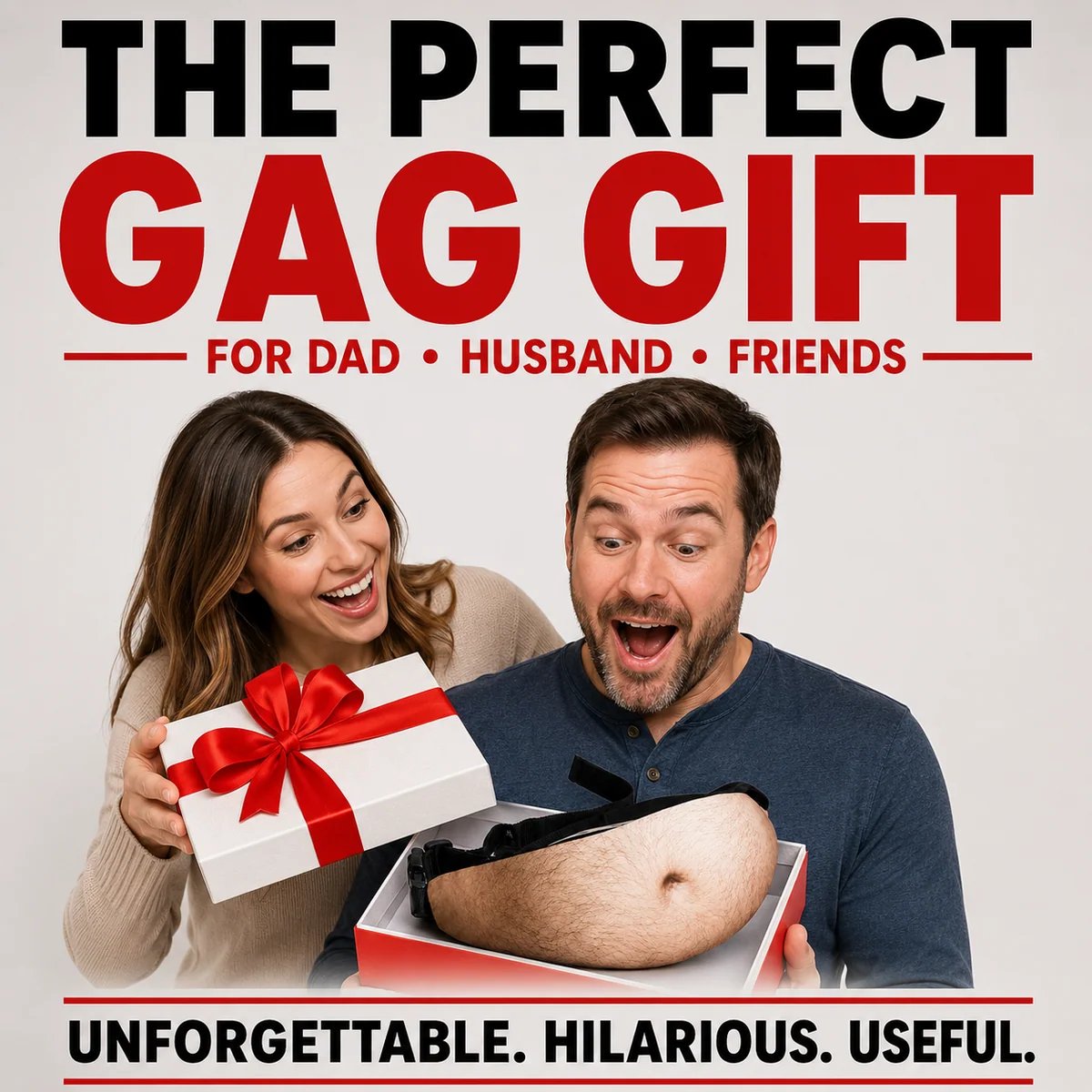 Funny gag gift dad bod beer belly fanny pack