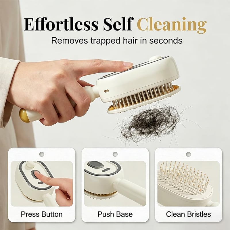 One-click retractable teeth for easy cleaning