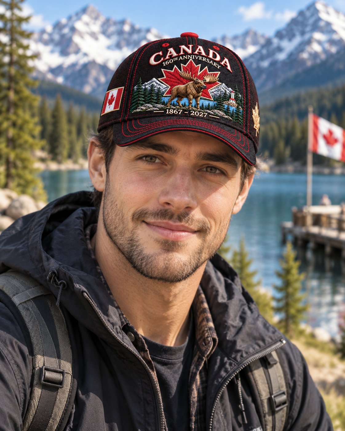 Canada 160th Anniversary Embroidered Cap – 3 Colors further view