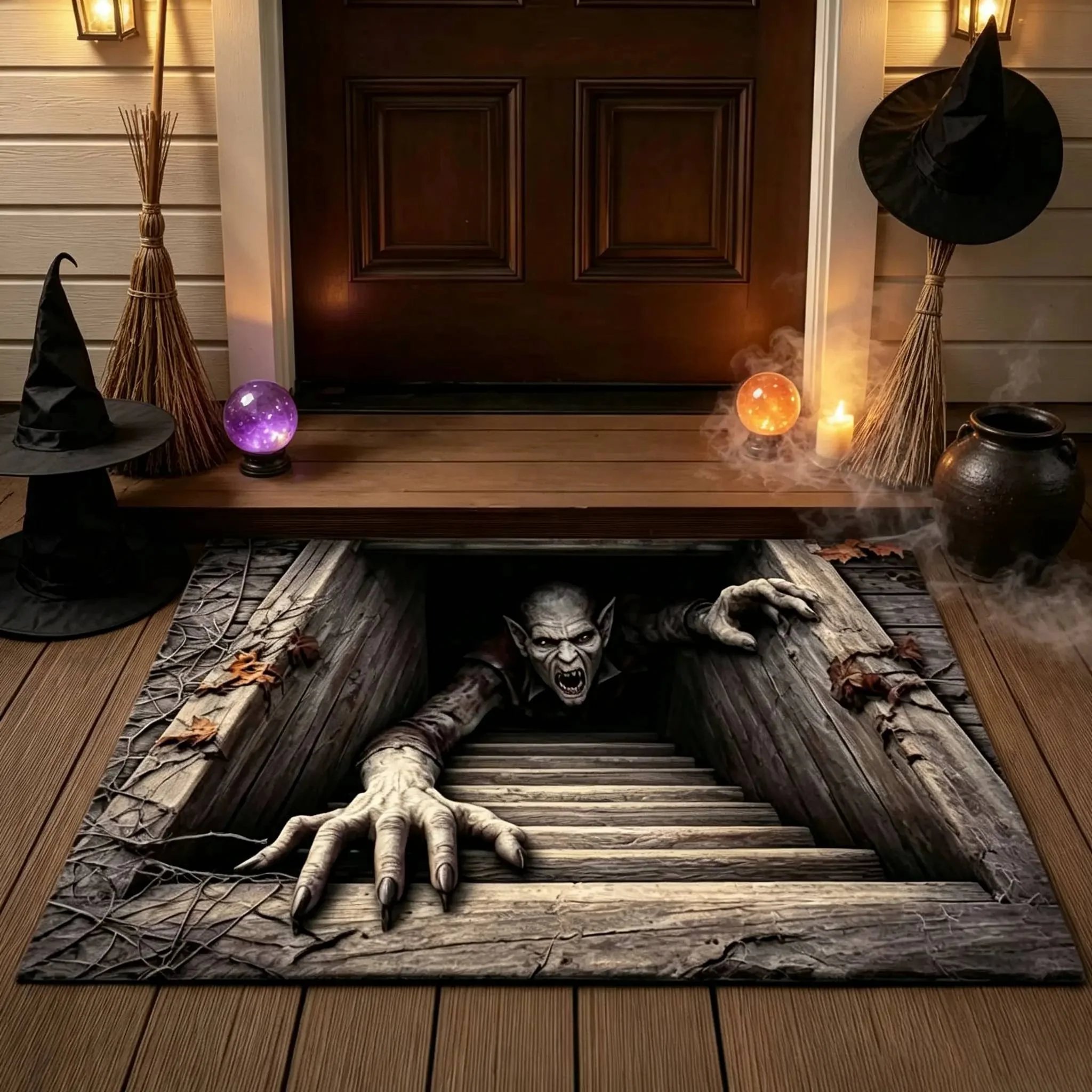 Halloween horror rug for multiple decorating scenes