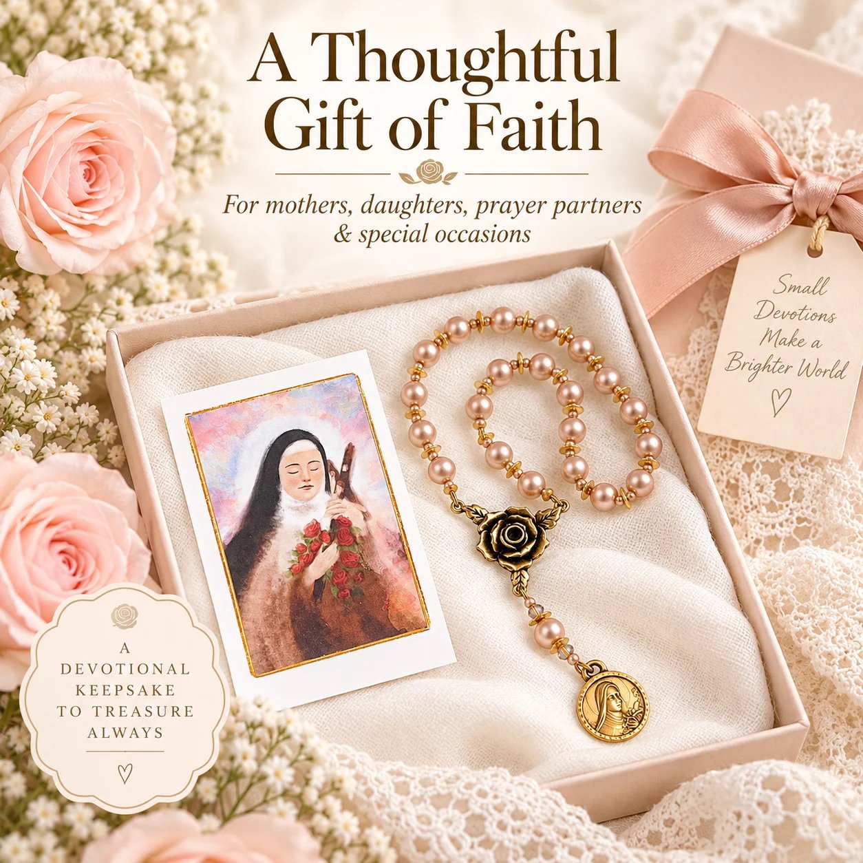 St Therese Rose Novena Chaplet meaningful faith gift