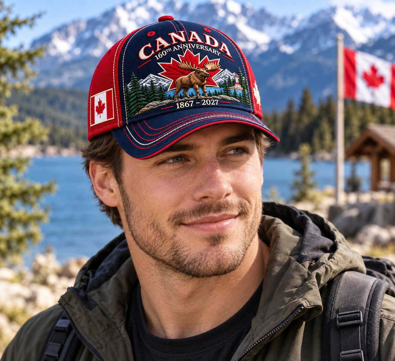 Canada 160th Anniversary Embroidered Cap – 3 Colors options