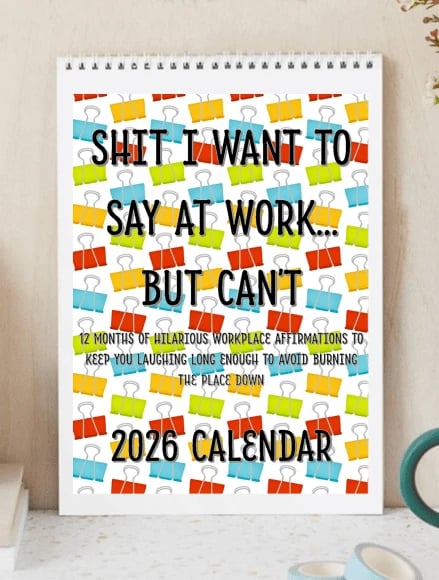 🔥LAST DAY 50% OFF📅Shit i want to say at Work but can't 2026 Calendar
