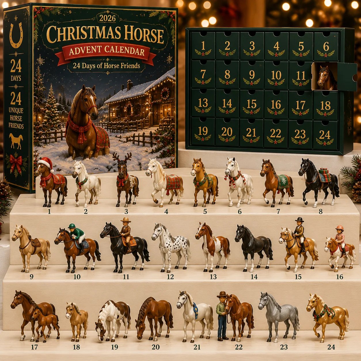 Christmas Horse Advent Calendar 24 horse collection