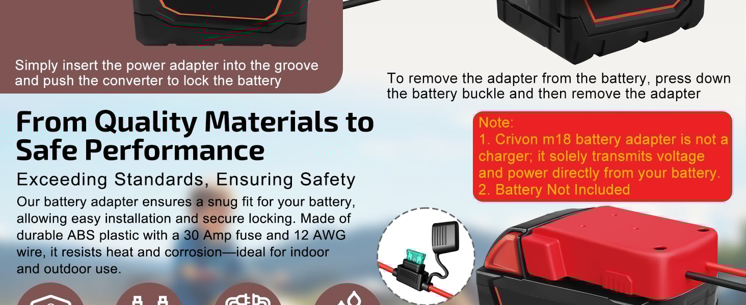 18V for Milwaukee M18 Battery Adapter for Power Wheels Power Tool Drill Battery Adapter
