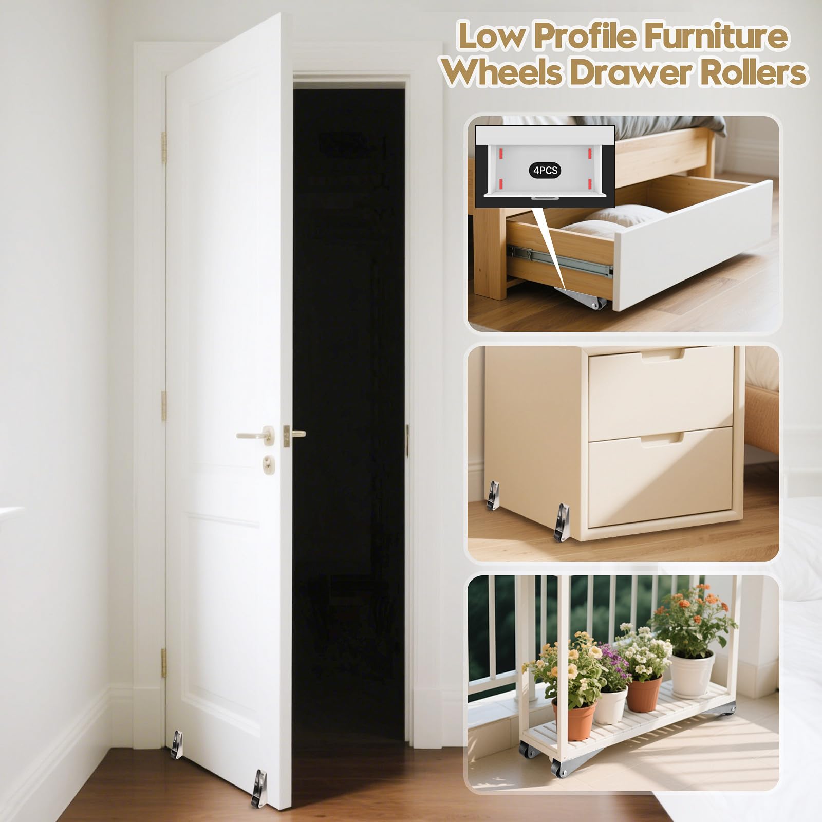 Low Profile Furniture Wheels Application Showcase