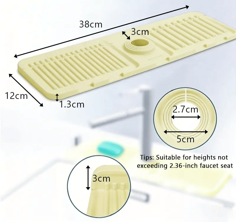 Faucet mat size and color options Faucet mat size and color options