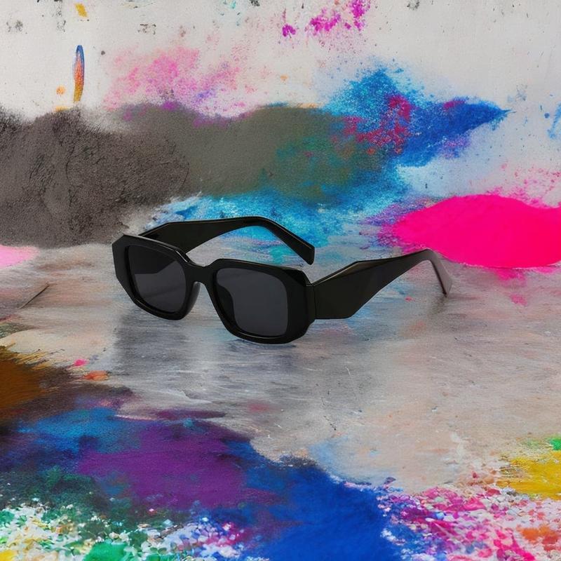 Trendy Retro Rectangle Sunglasses for Women & Men - Vintage 90’s Square Frame Shades - Stylish UV Protection for Every Occasion - Perfect for Summer